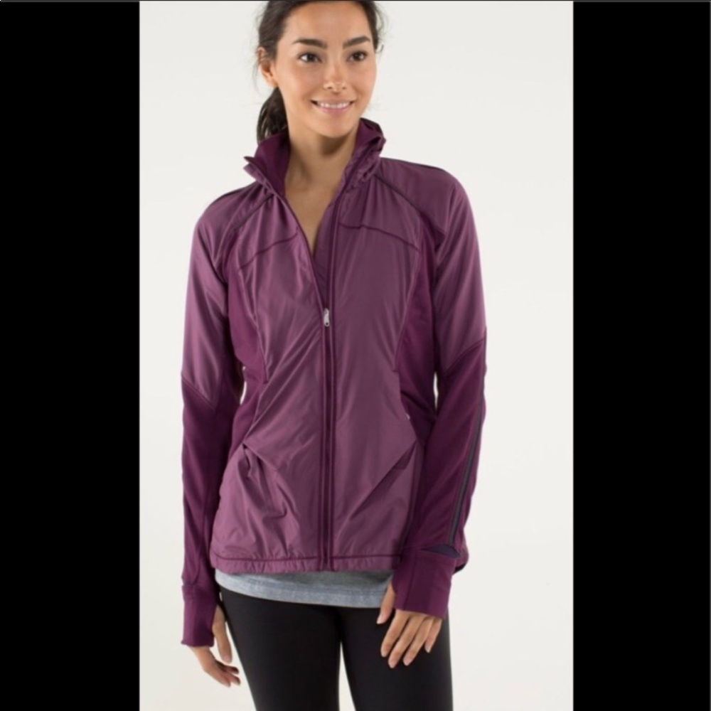 Lululemon Can’t Stop Jacket Hyper Stripe Plum